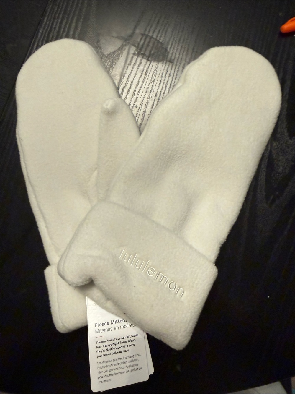 lululemon athletica White Fleece Mittens